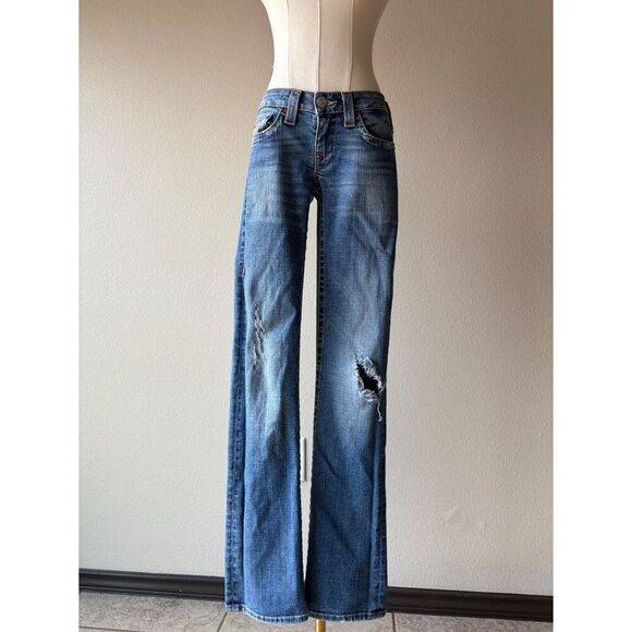 true religion y2k super low rise boot cut jeans - Picture 2 of 7